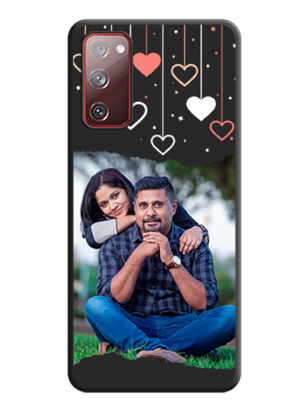 Custom Love Hangings with Splash Wave Picture on Space Black Custom Soft Matte Phone Back Cover - Galaxy S20 FE 5G