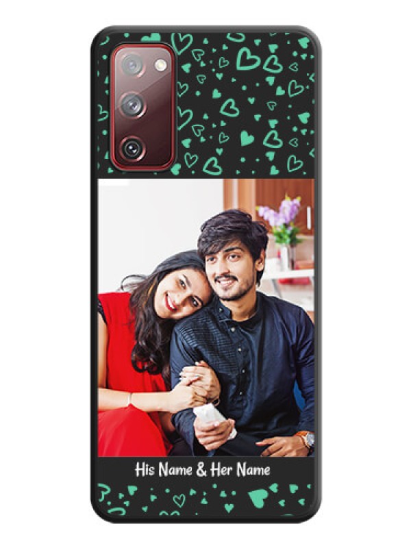 Custom Sea Green Indefinite Love Pattern on Photo on Space Black Soft Matte Mobile Cover - Galaxy S20 FE 5G