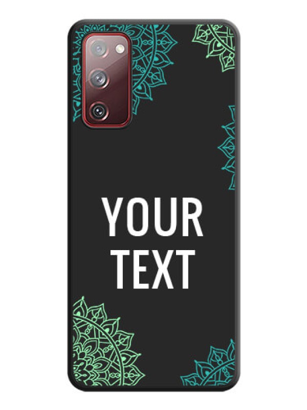 Custom Your Name with Floral Design on Space Black Custom Soft Matte Back Cover - Galaxy S20 FE 5G