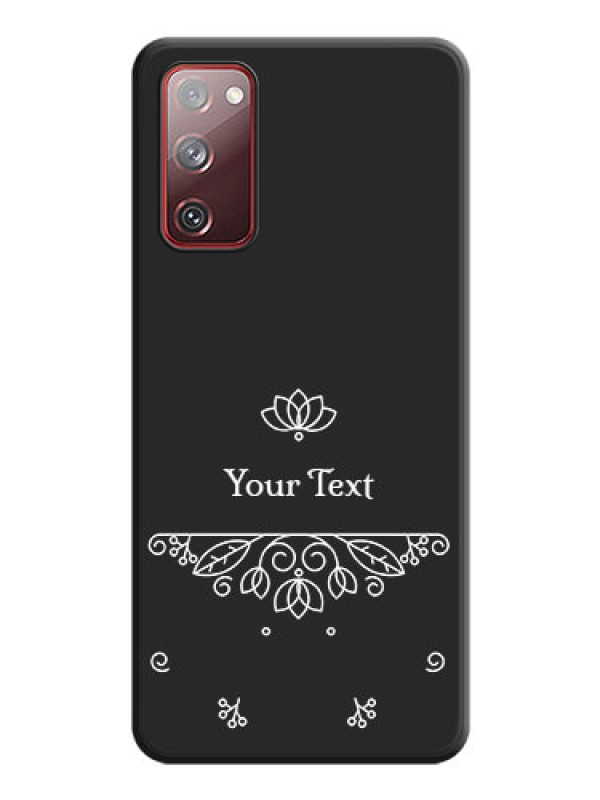 Custom Lotus Garden Custom Text On Space Black Personalized Soft Matte Phone Covers -Samsung Galaxy S20 Fe 5G