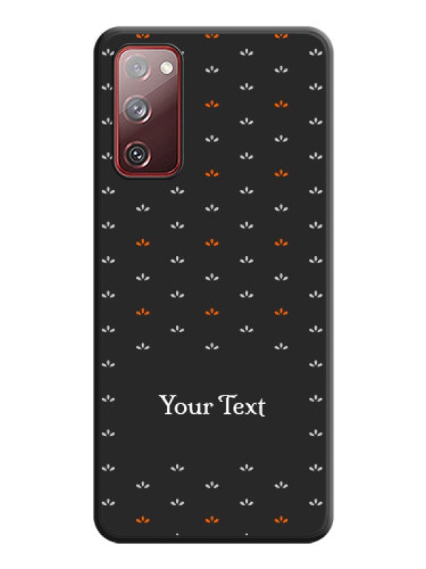 Custom Simple Pattern With Custom Text On Space Black Personalized Soft Matte Phone Covers -Samsung Galaxy S20 Fe