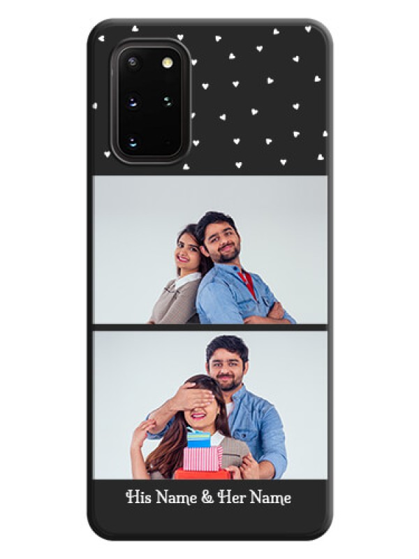 Custom Miniature Love Symbols with Name on Space Black Custom Soft Matte Back Cover - Galaxy S20 Plus