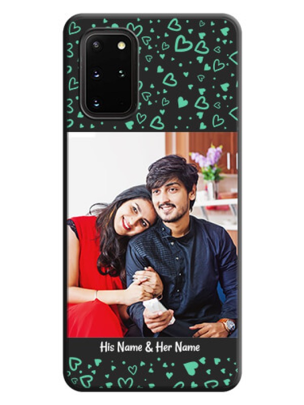 Custom Sea Green Indefinite Love Pattern - Photo on Space Black Soft Matte Mobile Cover - Galaxy S20 Plus