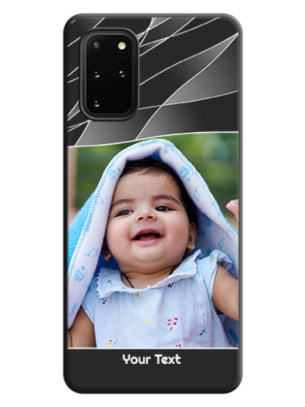 Custom Mixed Wave Lines - Photo on Space Black Soft Matte Mobile Cover - Galaxy S20 Plus