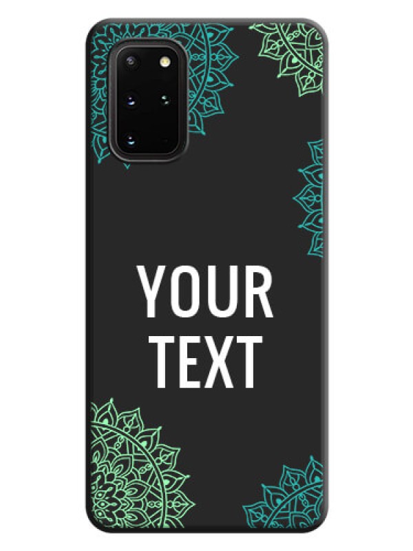Custom Your Name with Floral Design on Space Black Custom Soft Matte Back Cover - Galaxy S20 Plus