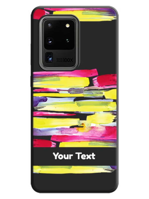 Custom Brush Coloured on Space Black Personalized Soft Matte Phone Covers - Galaxy S20 Ultra