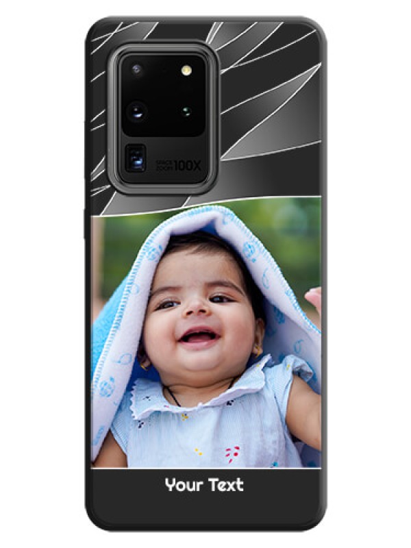 Custom Mixed Wave Lines - Photo on Space Black Soft Matte Mobile Cover - Galaxy S20 Ultra