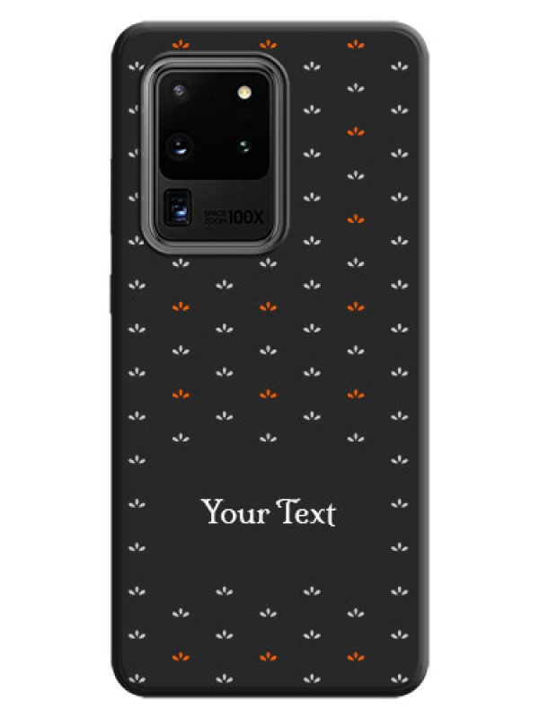 Custom Simple Pattern With Custom Text On Space Black Personalized Soft Matte Phone Covers -Samsung Galaxy S20 Ultra