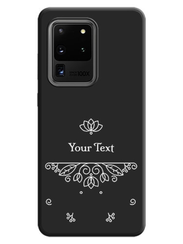 Custom Lotus Garden Custom Text On Space Black Personalized Soft Matte Phone Covers -Samsung Galaxy S20 Ultra