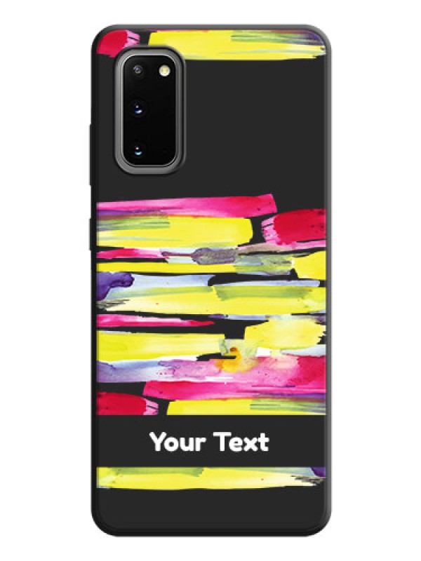 Custom Brush Coloured on Space Black Personalized Soft Matte Phone Covers - Galaxy S20