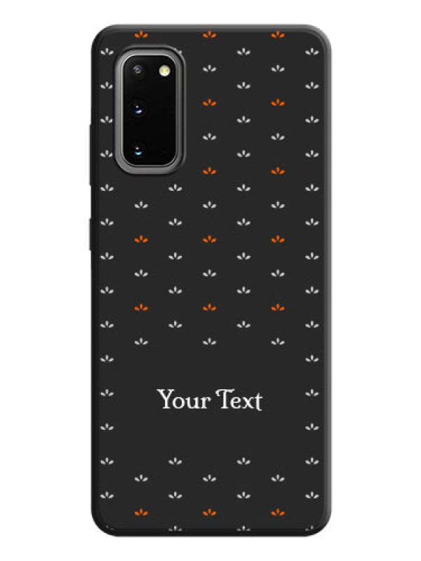 Custom Simple Pattern With Custom Text On Space Black Personalized Soft Matte Phone Covers -Samsung Galaxy S20