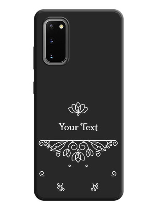 Custom Lotus Garden Custom Text On Space Black Personalized Soft Matte Phone Covers -Samsung Galaxy S20