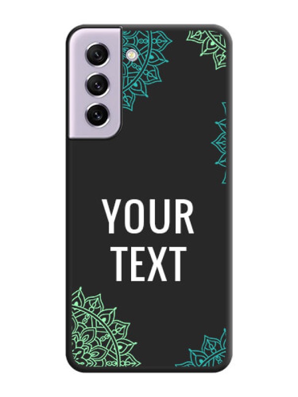 Custom Your Name with Floral Design on Space Black Custom Soft Matte Back Cover - Galaxy S21 FE 5G