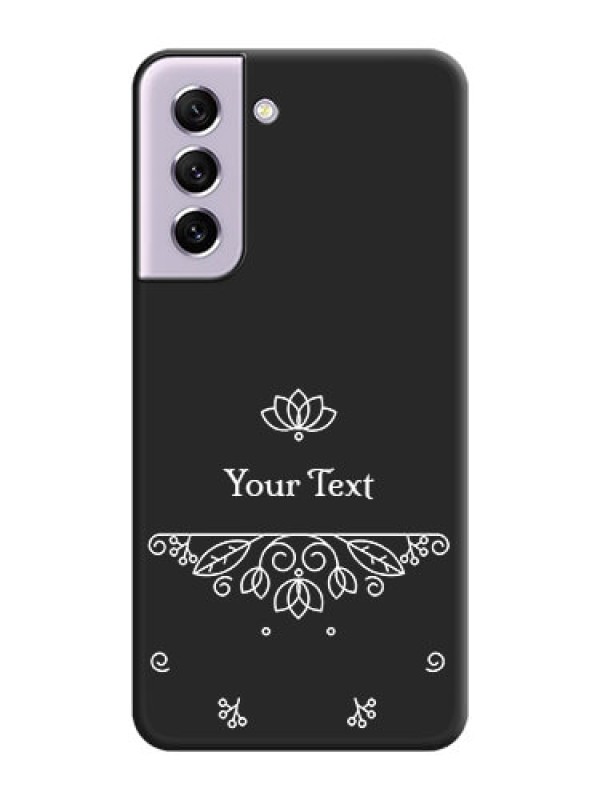 Custom Lotus Garden Custom Text On Space Black Personalized Soft Matte Phone Covers -Samsung Galaxy S21 Fe 5G