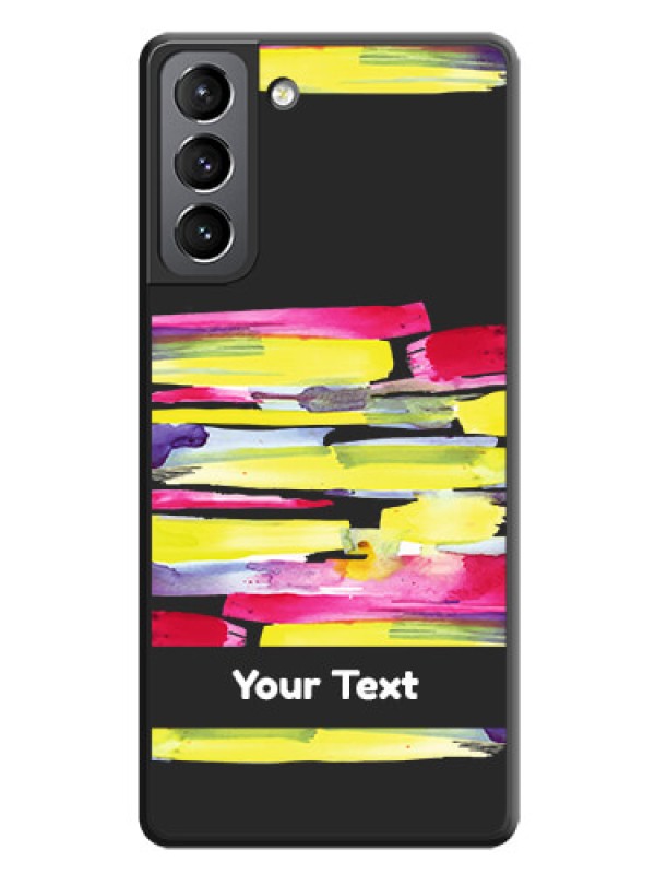 Custom Brush Coloured on Space Black Personalized Soft Matte Phone Covers - Galaxy S21 Plus