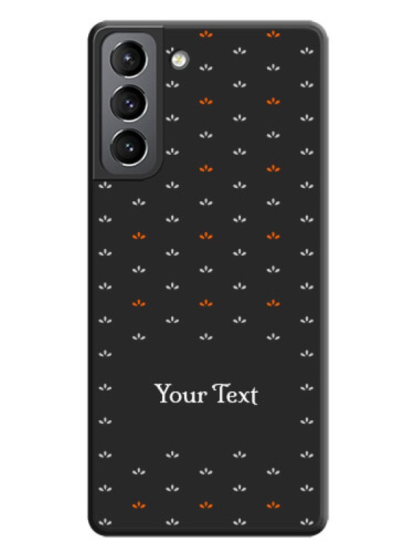 Custom Simple Pattern With Custom Text On Space Black Personalized Soft Matte Phone Covers -Samsung Galaxy S21 Plus