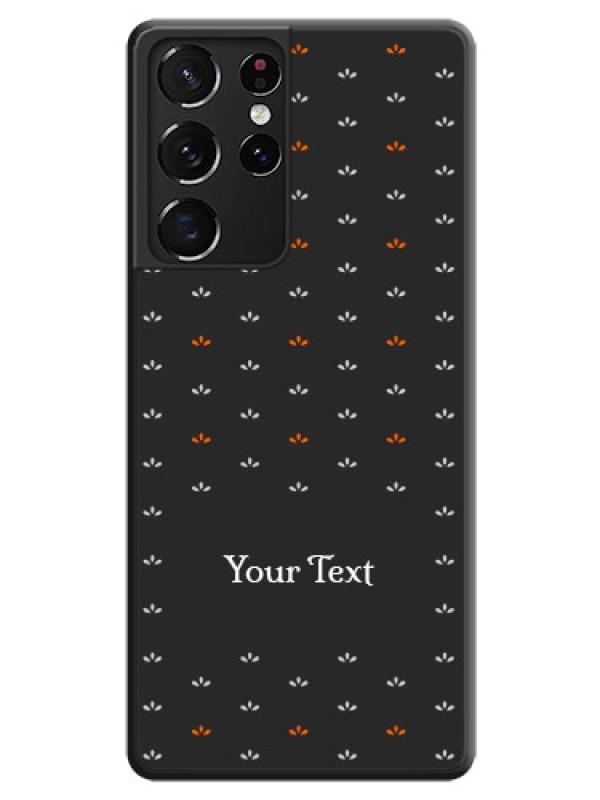 Custom Simple Pattern With Custom Text On Space Black Personalized Soft Matte Phone Covers -Samsung Galaxy S21 Ultra
