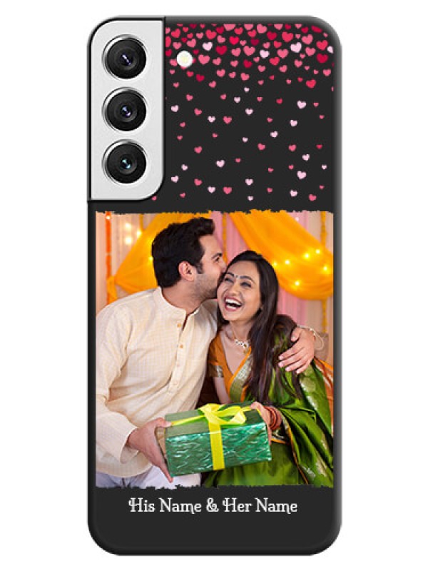 Custom Fall in Love with Your Partner on Photo on Space Black Soft Matte Phone Cover - Galaxy S22 5G