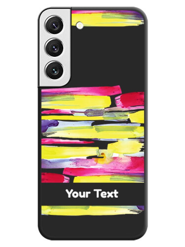 Custom Brush Coloured on Space Black Personalized Soft Matte Phone Covers - Galaxy S22 5G