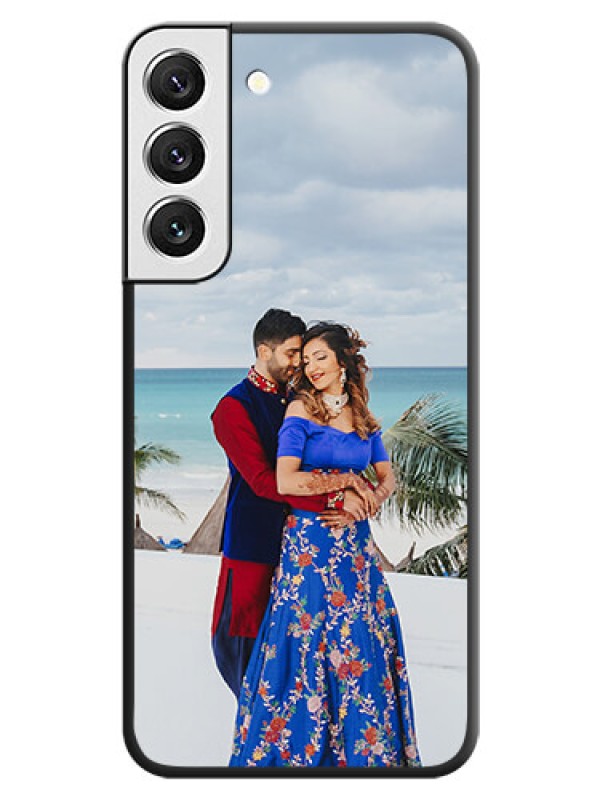 Custom Full Single Pic Upload On Space Black Personalized Soft Matte Phone Covers -Samsung Galaxy S22 5G