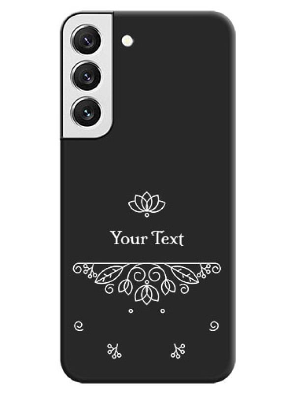 Custom Lotus Garden Custom Text On Space Black Personalized Soft Matte Phone Covers -Samsung Galaxy S22 5G