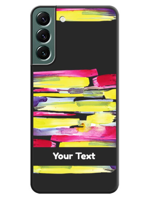 Custom Brush Coloured on Space Black Personalized Soft Matte Phone Covers - Galaxy S22 Plus 5G