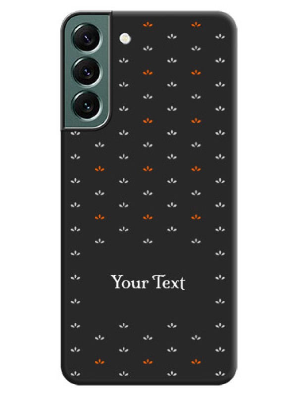 Custom Simple Pattern With Custom Text On Space Black Personalized Soft Matte Phone Covers -Samsung Galaxy S22 Plus 5G