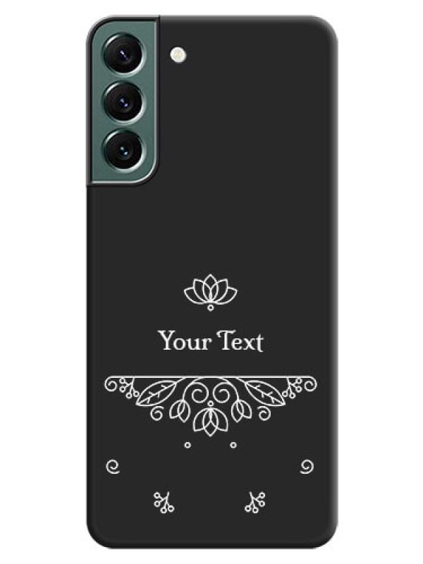 Custom Lotus Garden Custom Text On Space Black Personalized Soft Matte Phone Covers -Samsung Galaxy S22 Plus 5G