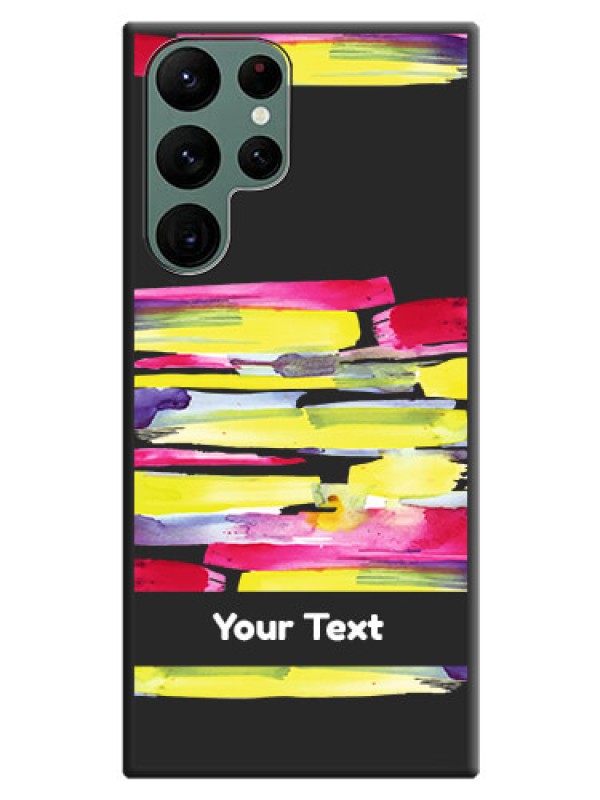Custom Brush Coloured on Space Black Personalized Soft Matte Phone Covers - Galaxy S22 Ultra 5G
