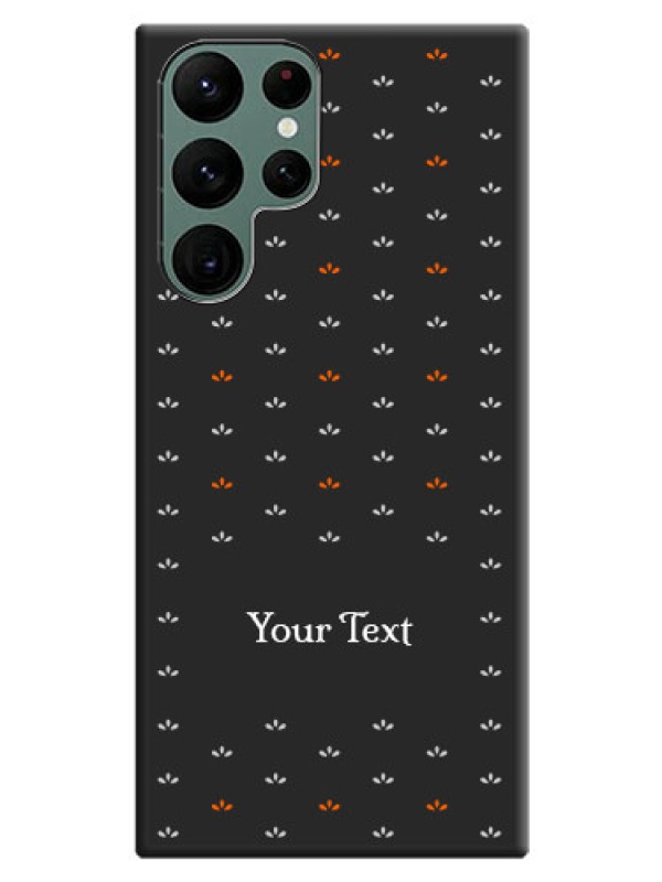 Custom Simple Pattern With Custom Text On Space Black Personalized Soft Matte Phone Covers -Samsung Galaxy S22 Ultra 5G
