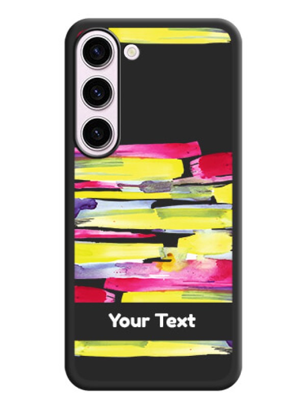 Custom Brush Coloured on Space Black Personalized Soft Matte Phone Covers - Samsung Galaxy S23 5G