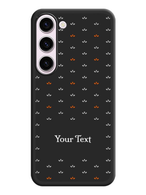 Custom Simple Pattern With Custom Text On Space Black Personalized Soft Matte Phone Covers -Samsung Galaxy S23 5G