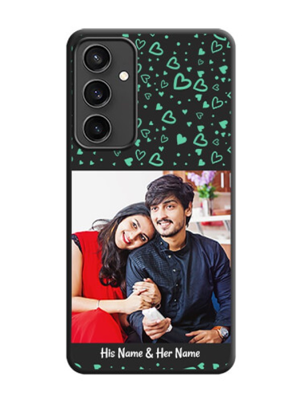 Custom Sea Green Indefinite Love Pattern - Photo on Space Black Soft Matte Mobile Cover - Galaxy S23 FE 5G