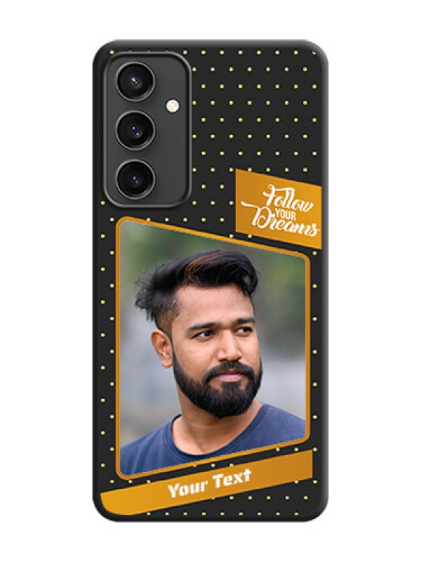 Custom Follow Your Dreams with White Dots on Space Black Custom Soft Matte Phone Cases - Galaxy S23 FE 5G