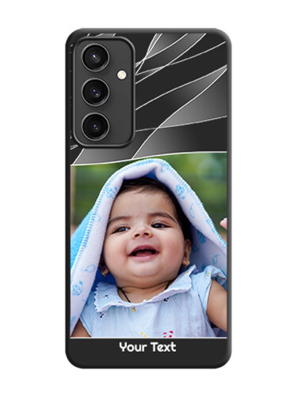 Custom Mixed Wave Lines - Photo on Space Black Soft Matte Mobile Cover - Galaxy S23 FE 5G