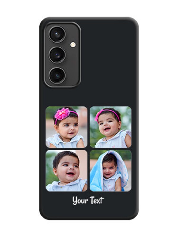 Custom Floral Art with 6 Image Holder - Photo on Space Black Soft Matte Mobile Case - Galaxy S23 FE 5G