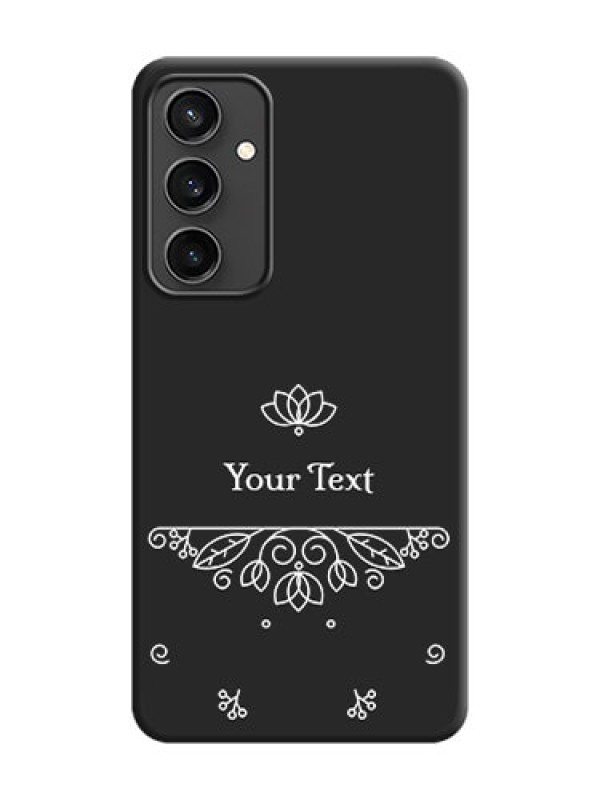 Custom Lotus Garden Custom Text On Space Black Personalized Soft Matte Phone Covers - Galaxy S23 FE 5G