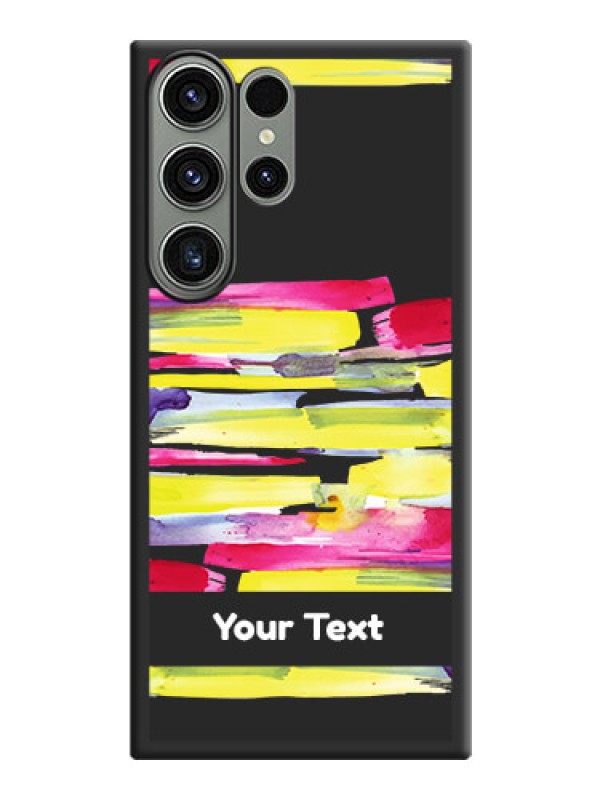 Custom Brush Coloured on Space Black Personalized Soft Matte Phone Covers - Samsung Galaxy S23 Ultra 5G