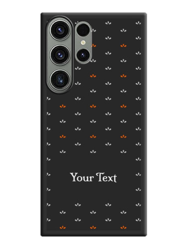 Custom Simple Pattern With Custom Text On Space Black Personalized Soft Matte Phone Covers -Samsung Galaxy S23 Ultra 5G