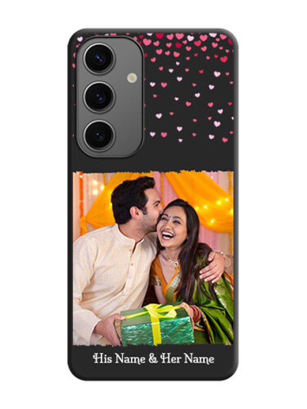 Custom Fall in Love with Your Partner - Photo on Space Black Soft Matte Phone Cover - Galaxy S24 5G