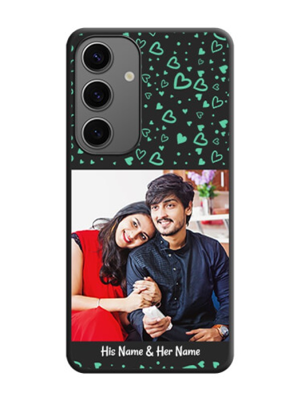 Custom Sea Green Indefinite Love Pattern - Photo on Space Black Soft Matte Mobile Cover - Galaxy S24 5G