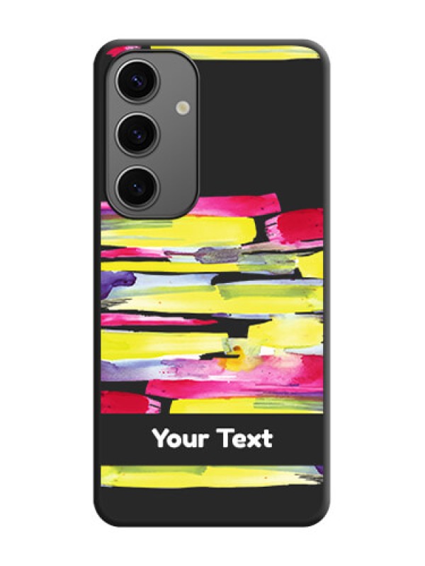 Custom Brush Coloured on Space Black Personalized Soft Matte Phone Covers - Galaxy S24 5G