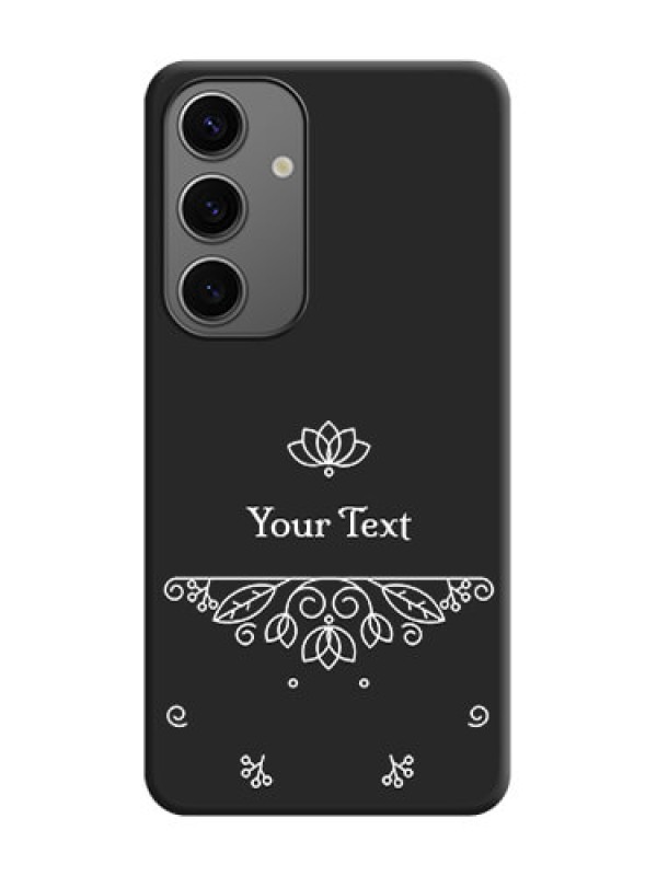 Custom Lotus Garden Custom Text On Space Black Personalized Soft Matte Phone Covers - Galaxy S24 5G
