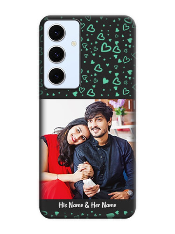 Custom Sea Green Indefinite Love Pattern on Photo On Space Black Custom Soft Matte Mobile Back Cover - Galaxy S24 FE 5G