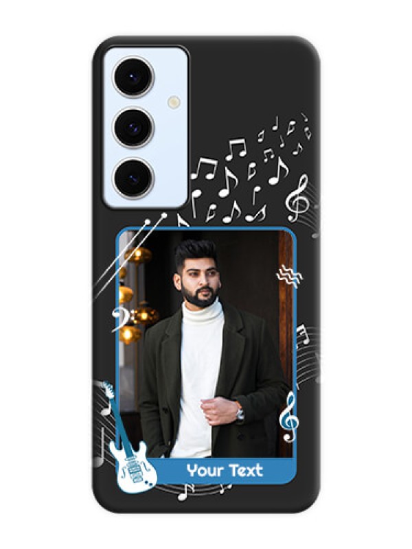 Custom Musical Theme Design with Text on Photo On Space Black Custom Soft Matte Mobile Back Cover - Galaxy S24 FE 5G