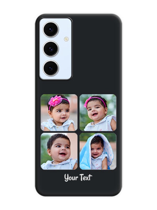 Custom Floral Art with 6 Image Holder on Photo On Space Black Custom Soft Matte Mobile Back Cover - Galaxy S24 FE 5G