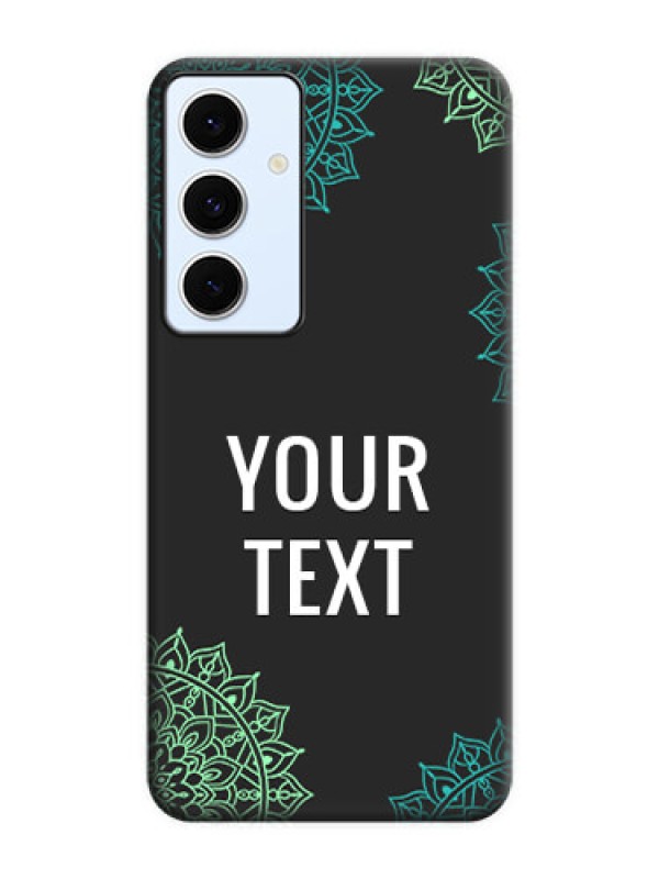 Custom Your Name with Floral Design On Space Black Custom Soft Matte Mobile Back Cover - Galaxy S24 FE 5G