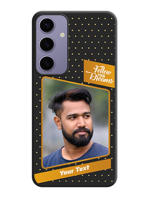 Custom Follow Your Dreams with White Dots on Space Black Custom Soft Matte Phone Cases - Galaxy S24 Plus 5G