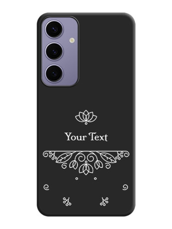 Custom Lotus Garden Custom Text On Space Black Personalized Soft Matte Phone Covers - Galaxy S24 Plus 5G