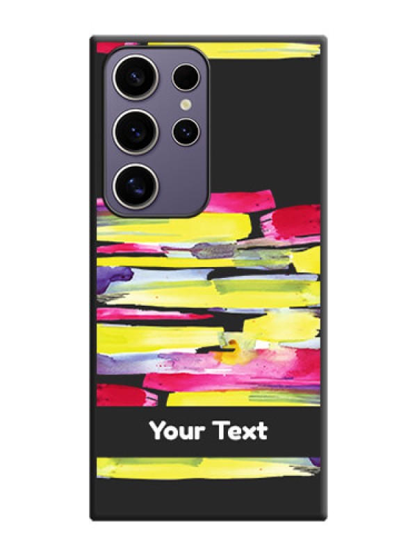 Custom Brush Coloured on Space Black Personalized Soft Matte Phone Covers - Galaxy S24 Ultra 5G